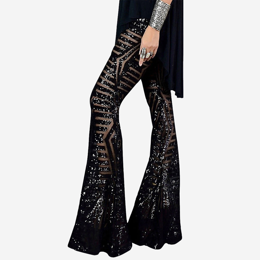 Relaxed Fit High Rise Wide Leg Pants