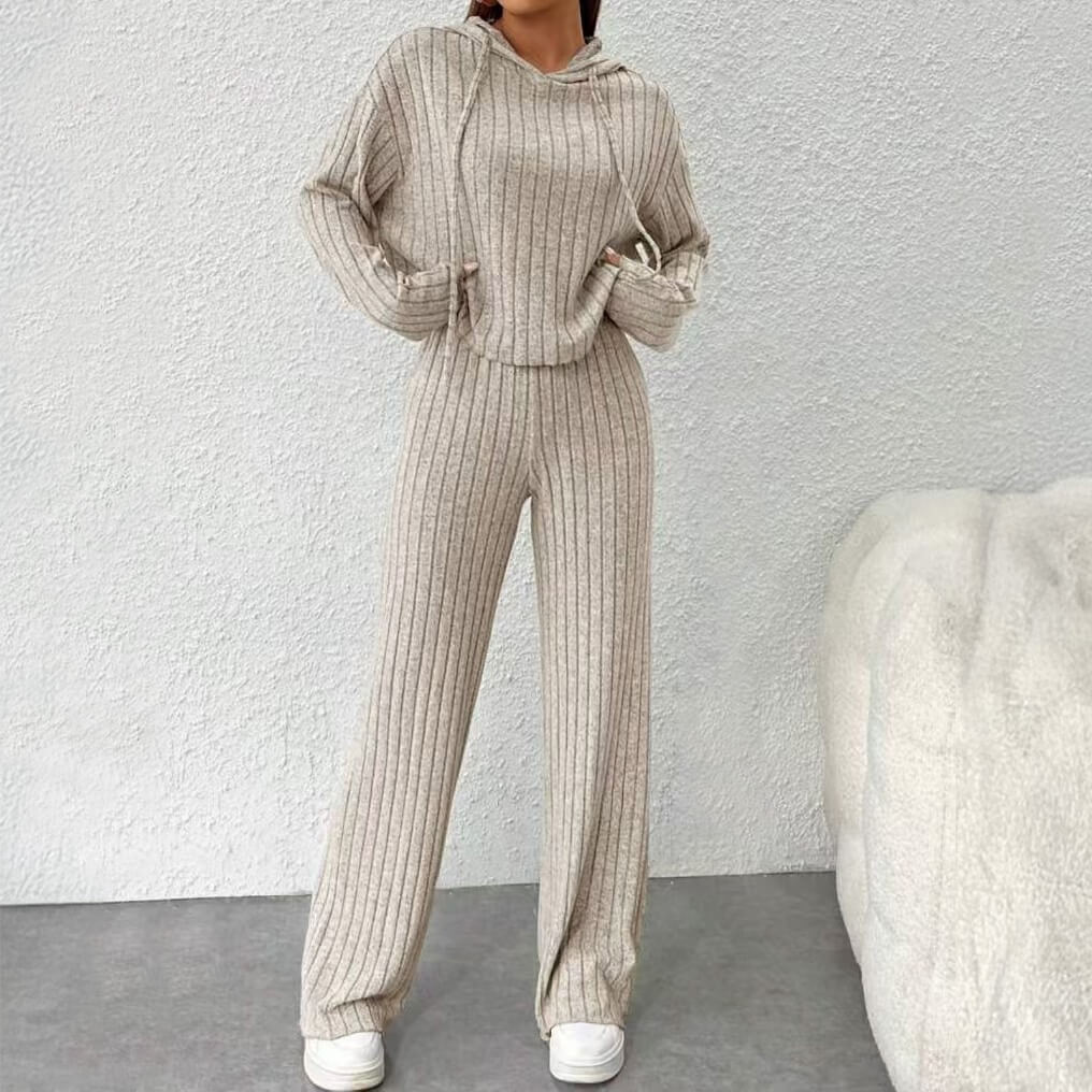 Striped Oversized Hooded Sweatshirt