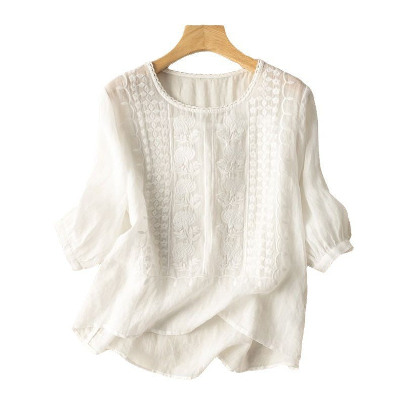 Aurora | Embroidered Vintage Blouse