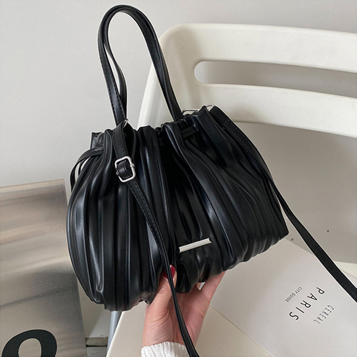 Casual Vintage Folded Wrinkled Sky Handbag
