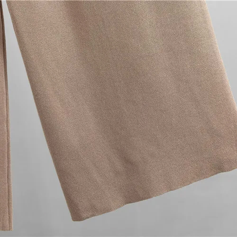 Abstract Knit Cardigan & Wide‑Leg Lounge Co‑ord