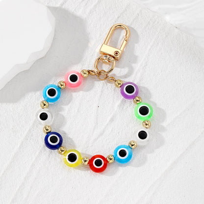 Lucky Eye Beaded Keyring