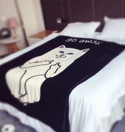 Cat blanket - go away