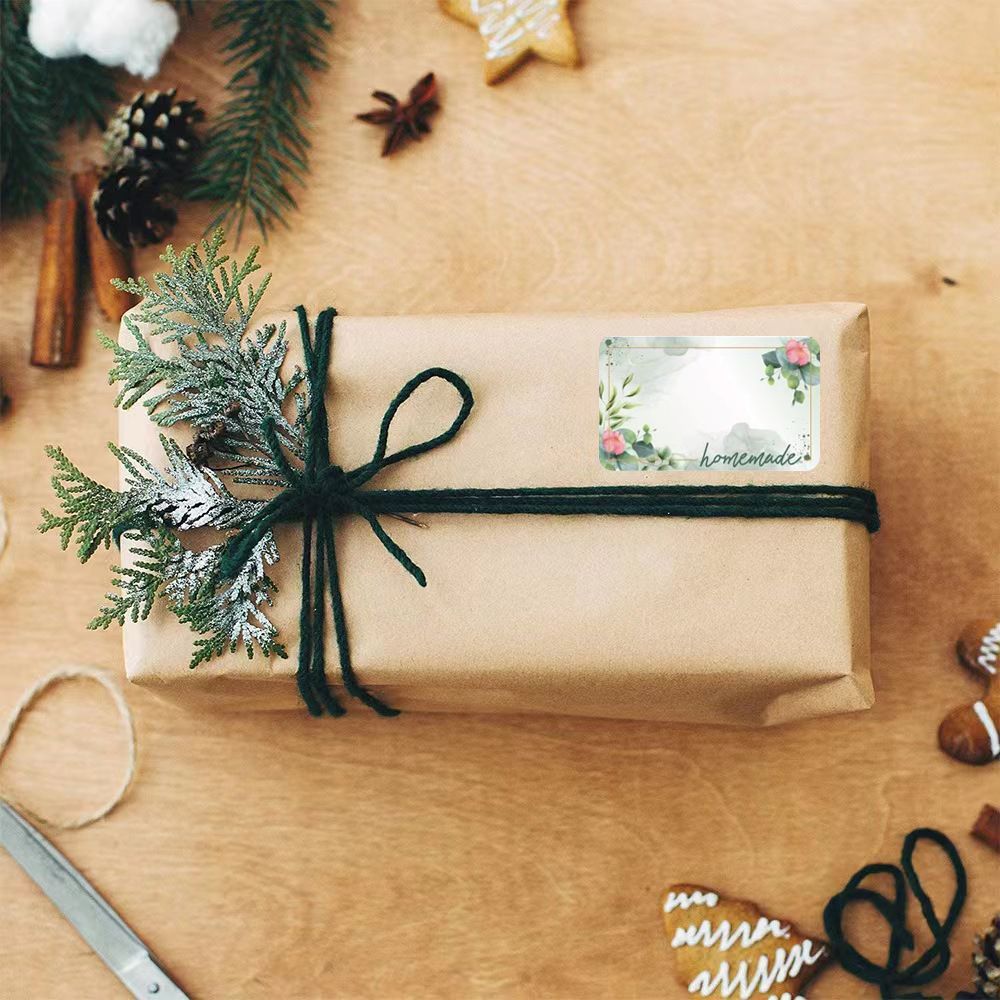 Floral Border Name Tape Classification Tag Note Sticker Labels