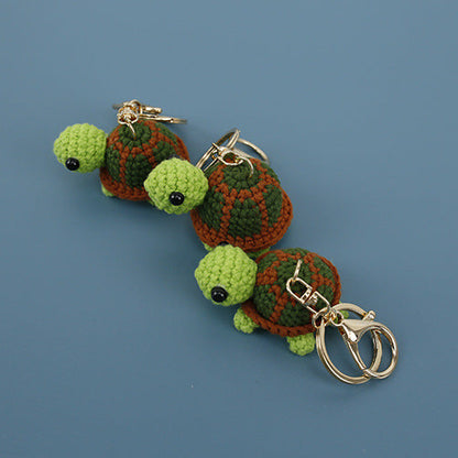 Creative Knitted Turtle Pendant Keychain