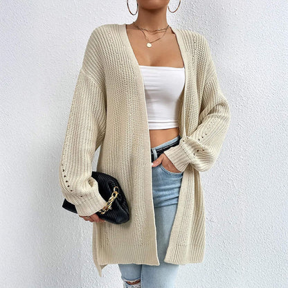 Casual Knit Pullover Long Sleeve Open Front Cardigan Coat