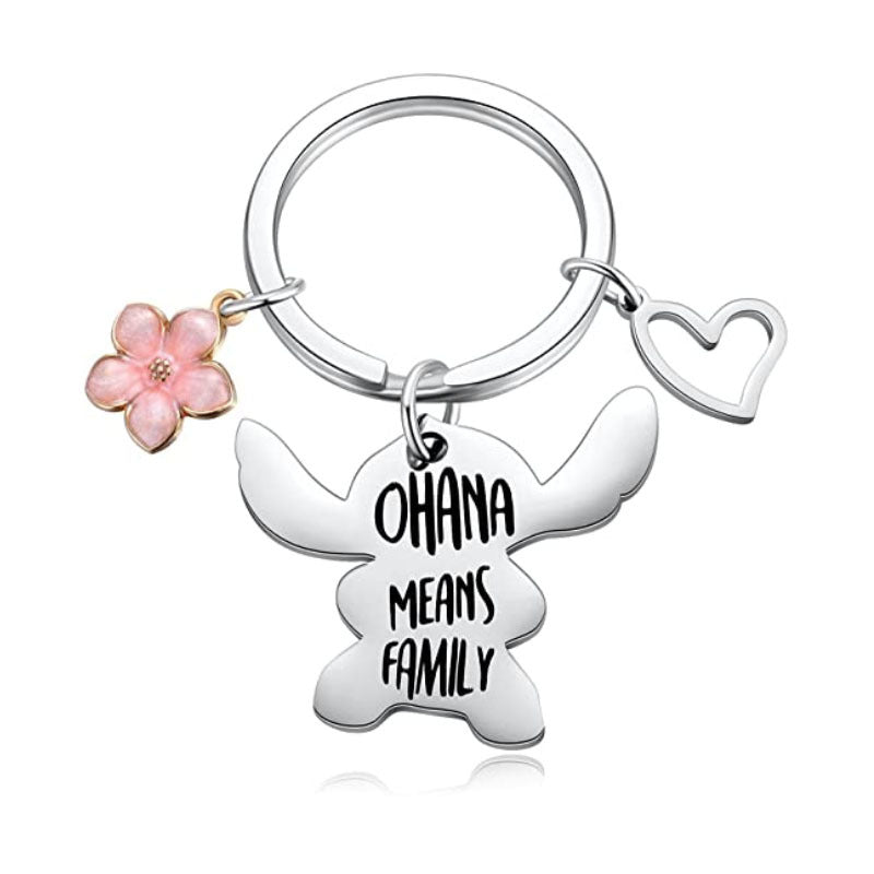 Stitch Keyring & Necklace - OHANA Means Family