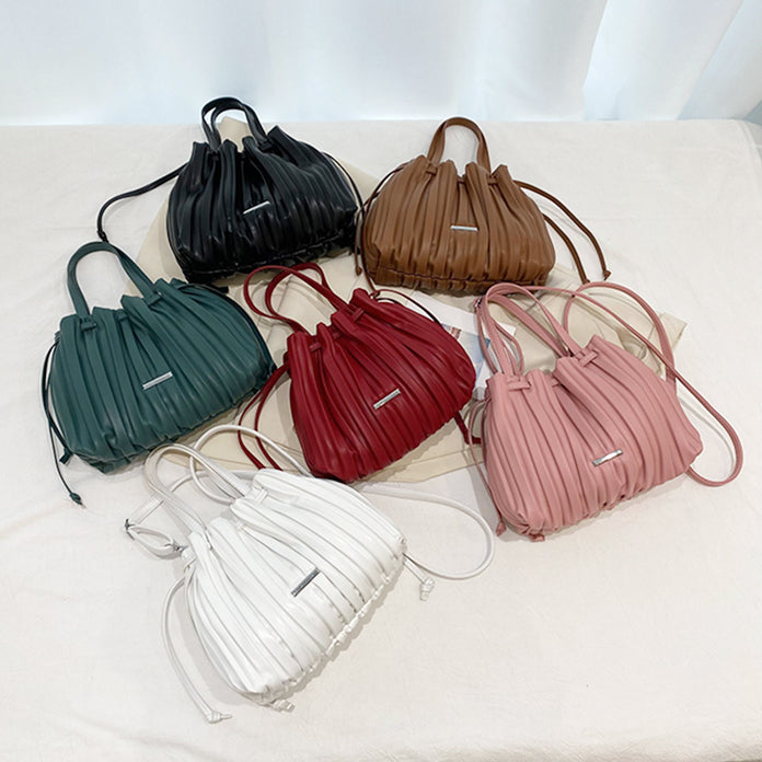 Casual Vintage Folded Wrinkled Sky Handbag