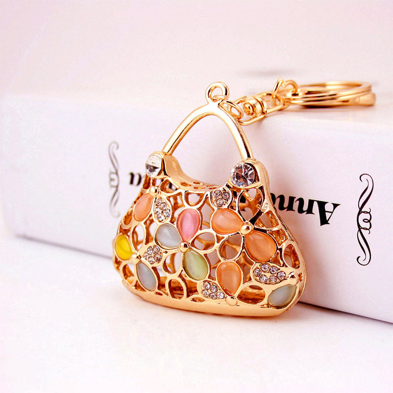 Sparkling Diamanté Bag Charm & Keyring — Handbag