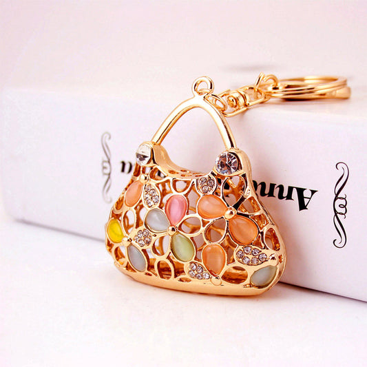 Sparkling Diamanté Bag Charm & Keyring — Handbag