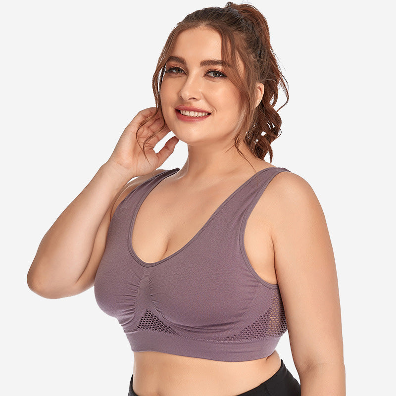 [Bras] Seamless Mesh Sports Bra