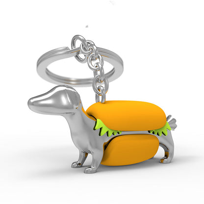 Quirky Sausage Dog Bag Charm & Keyring