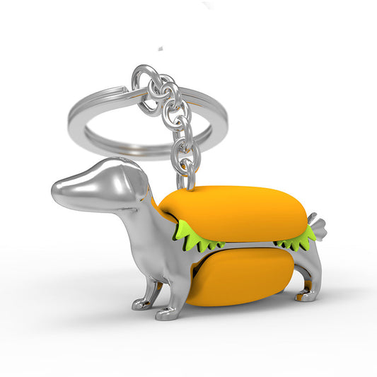 Quirky Sausage Dog Bag Charm & Keyring