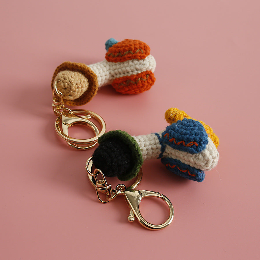 Hand-woven Forward Duck Little Doll Keyring