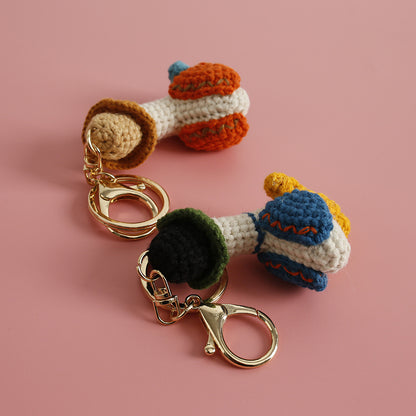 Hand-woven Forward Duck Little Doll Keyring