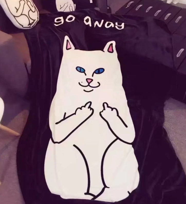 Cat blanket - go away