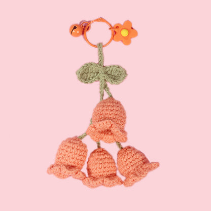 Hand-made Hook Braided Woolen Thread Lily Of The Valley Keyring