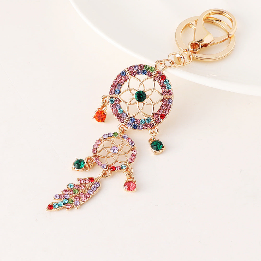 Sparkling Diamanté Dream Catcher Keyring