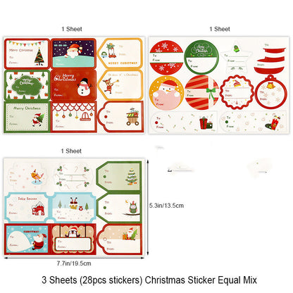 Christmas Gift Label Decoration Sticker Self-adhesive Sealing Sticker