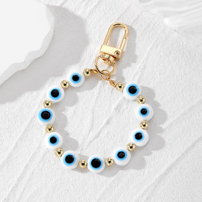 Lucky Eye Beaded Keyring