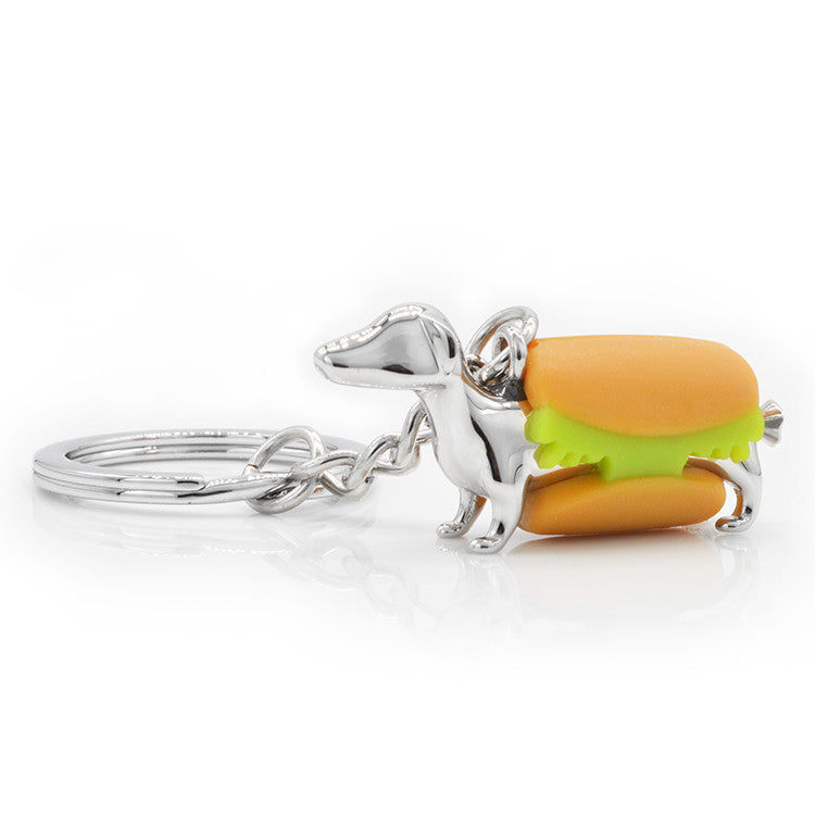Quirky Sausage Dog Bag Charm & Keyring