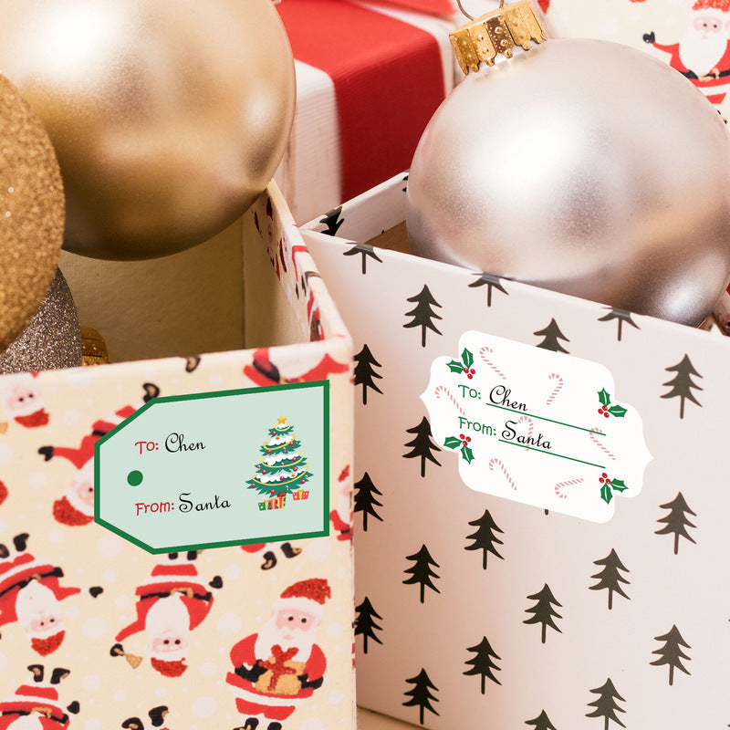 Christmas Gift Label Decoration Sticker Self-adhesive Sealing Sticker