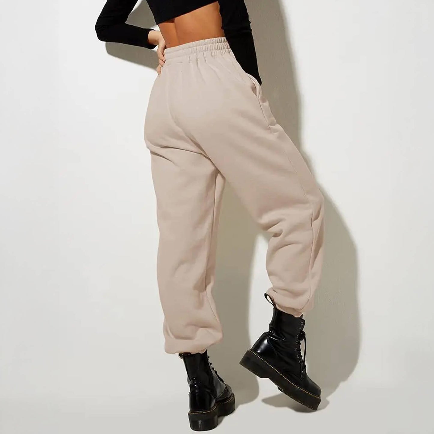 High-Waisted Lounge Joggers with Pockets