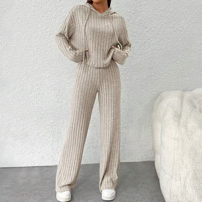 Striped Oversized Hooded Sweatshirt