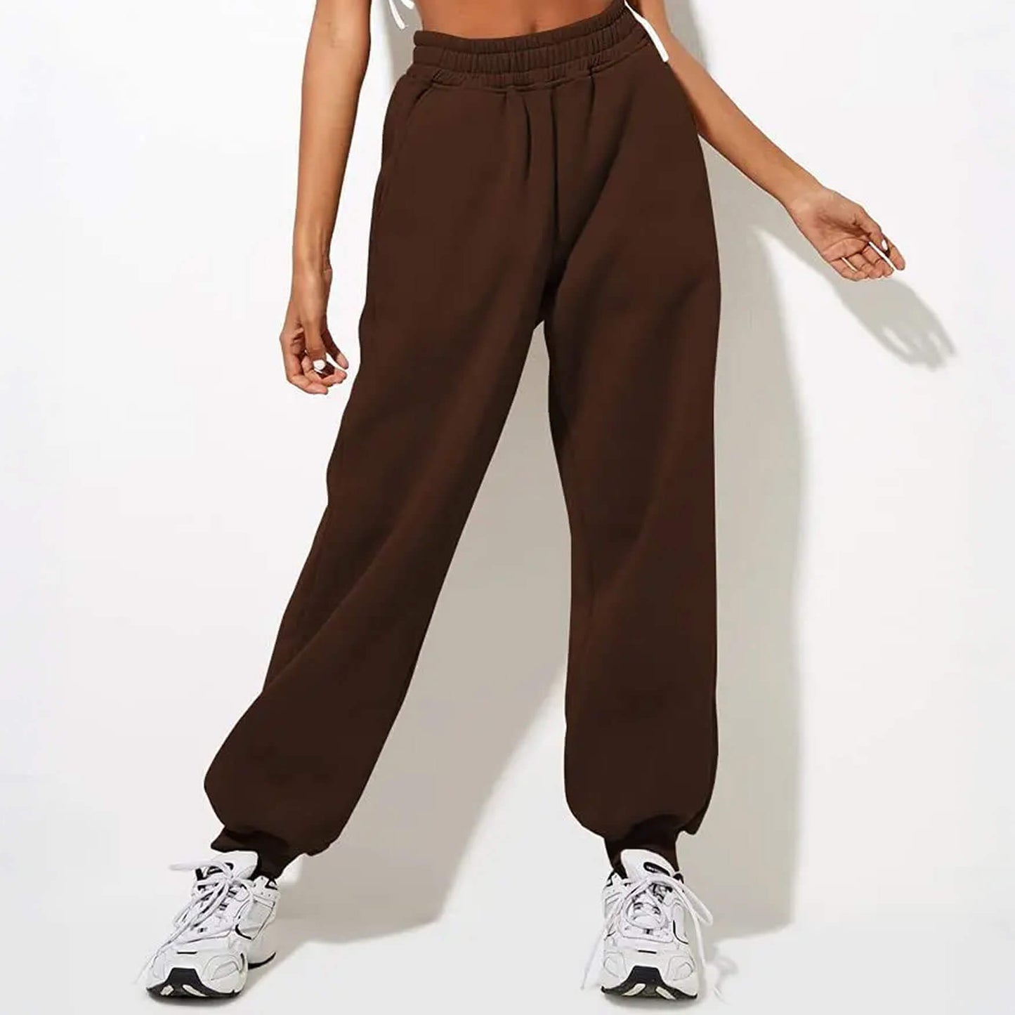 High-Waisted Lounge Joggers with Pockets