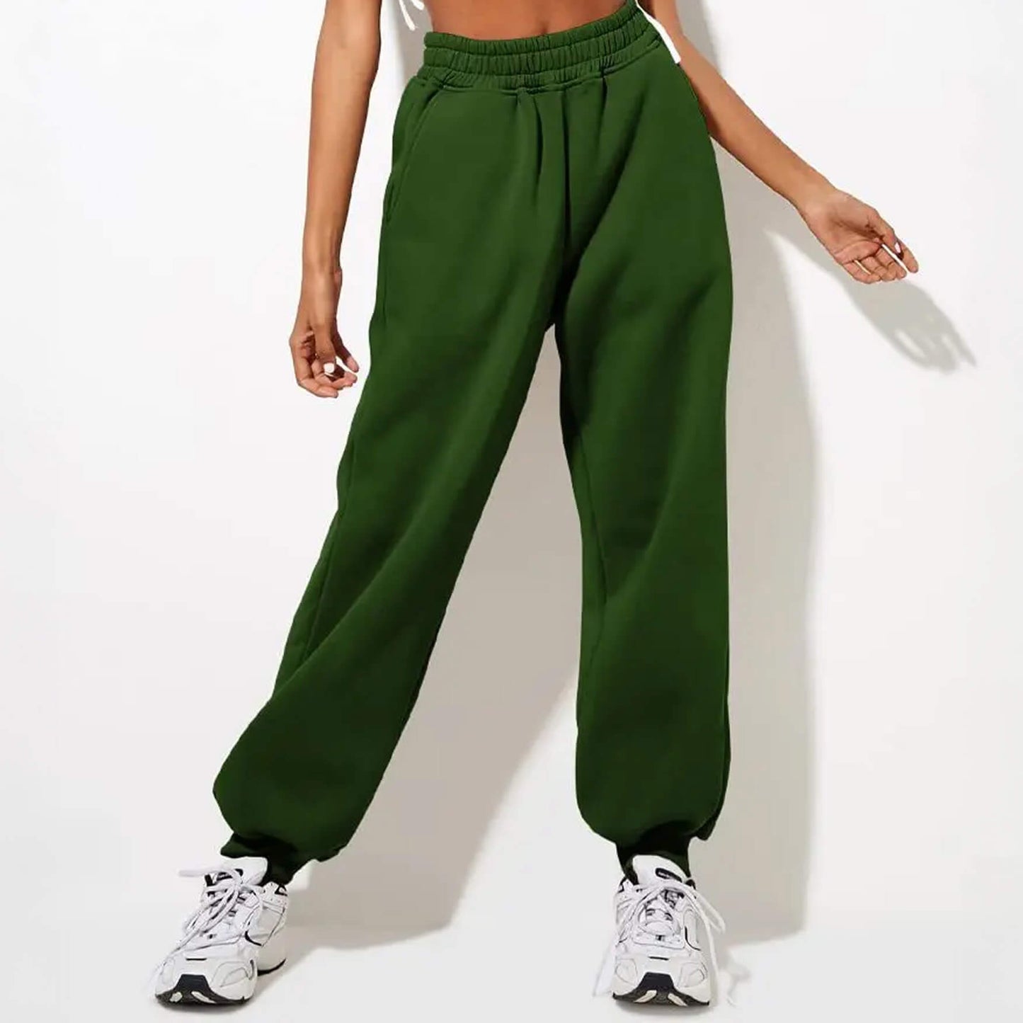 High-Waisted Lounge Joggers with Pockets