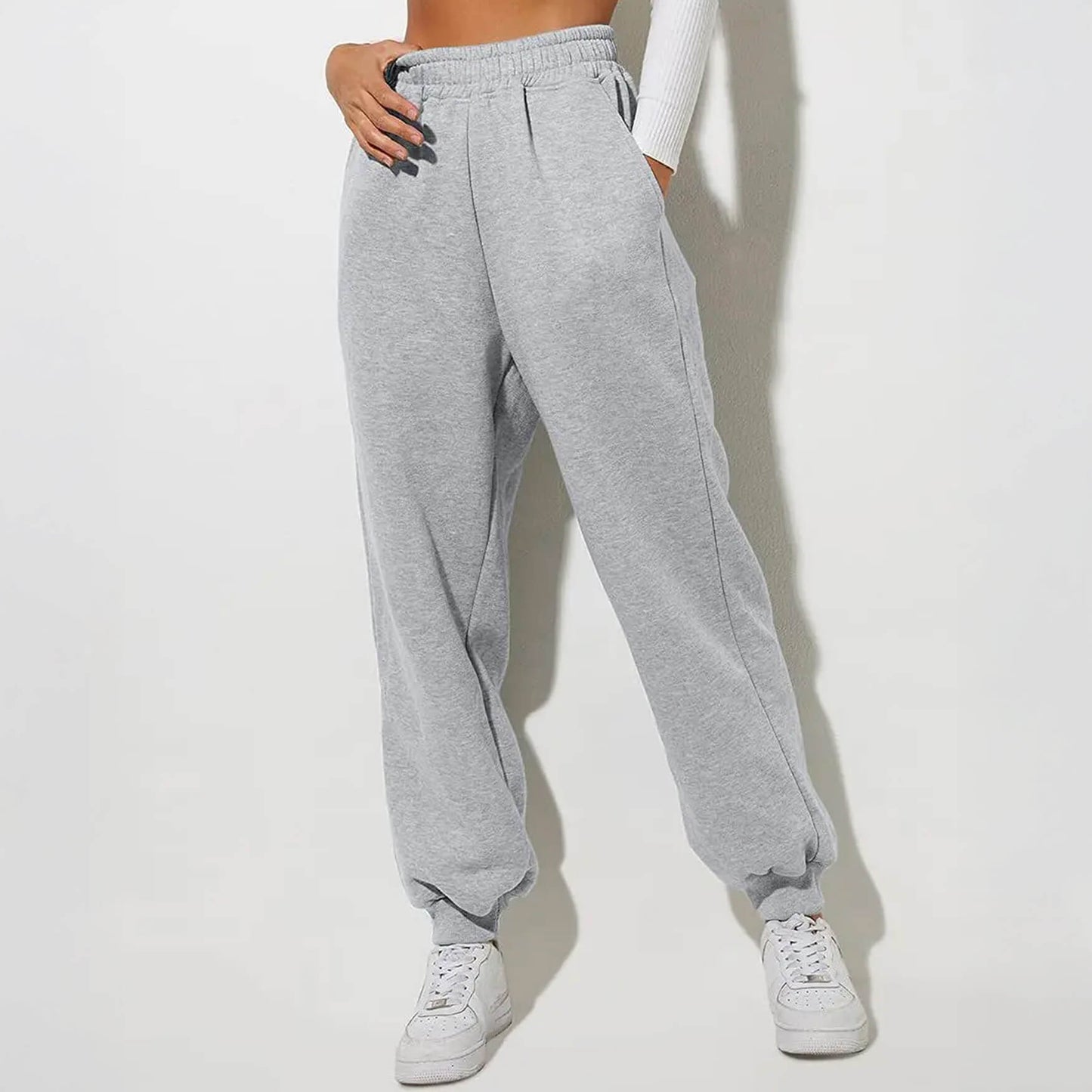 High-Waisted Lounge Joggers with Pockets