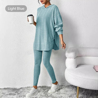 Oversized Ribbed Tunic & Leggings Set