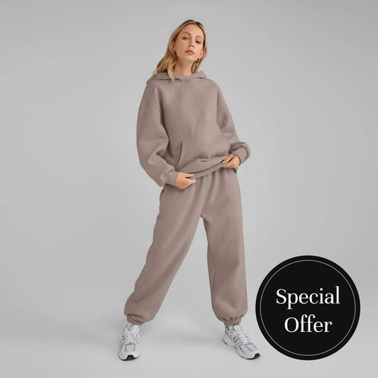 Women’s cosy hoodie and joggers set