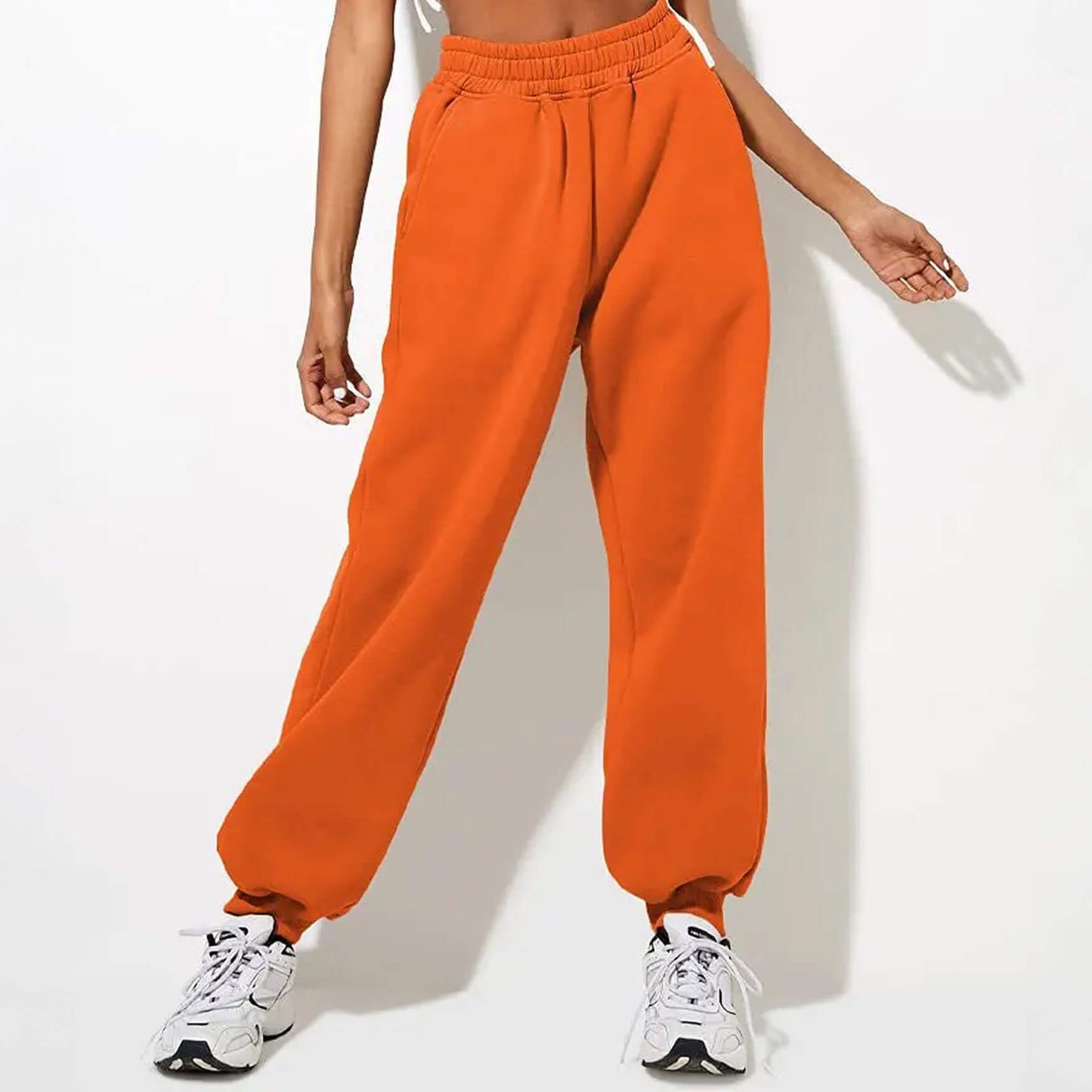 High-Waisted Lounge Joggers with Pockets