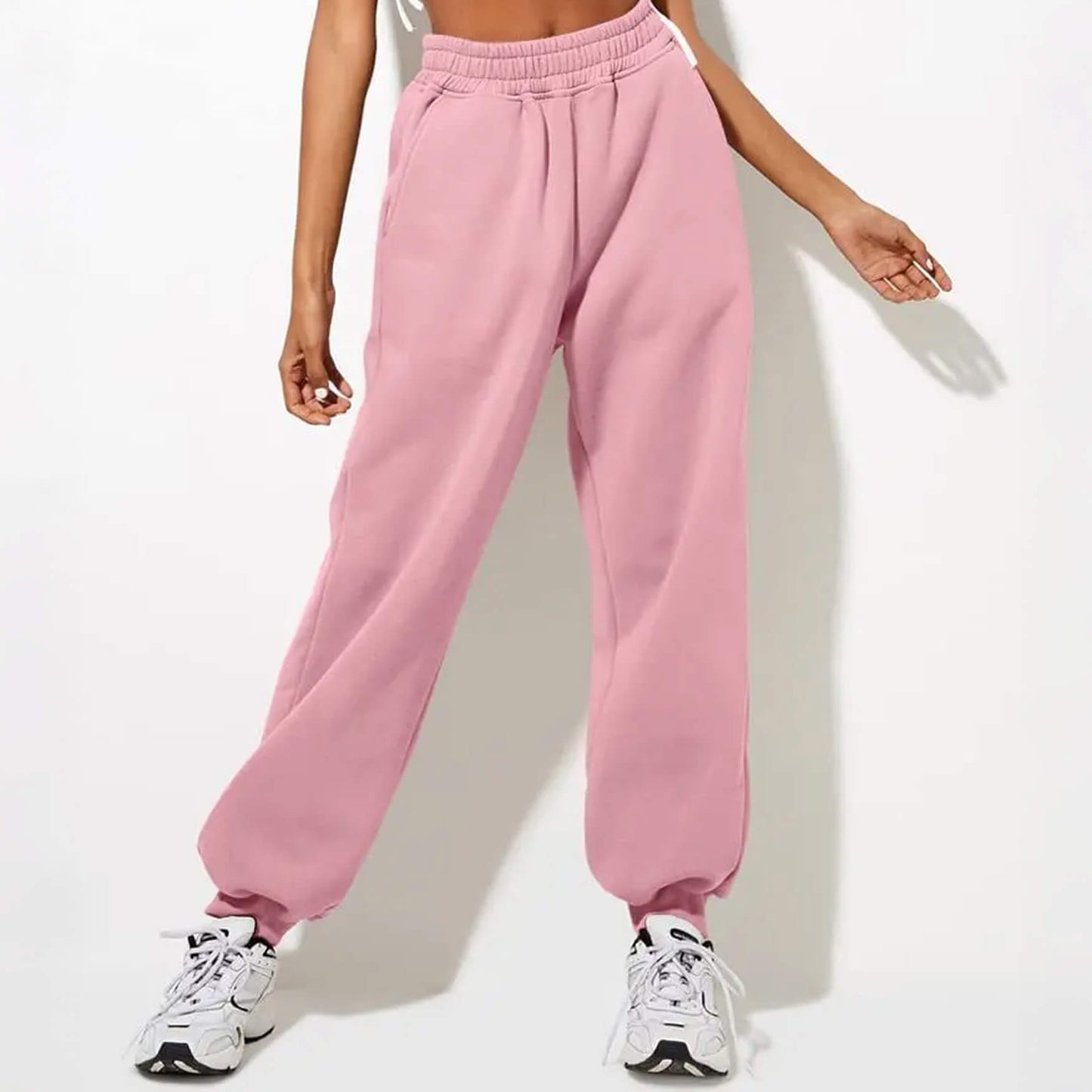 High-Waisted Lounge Joggers with Pockets