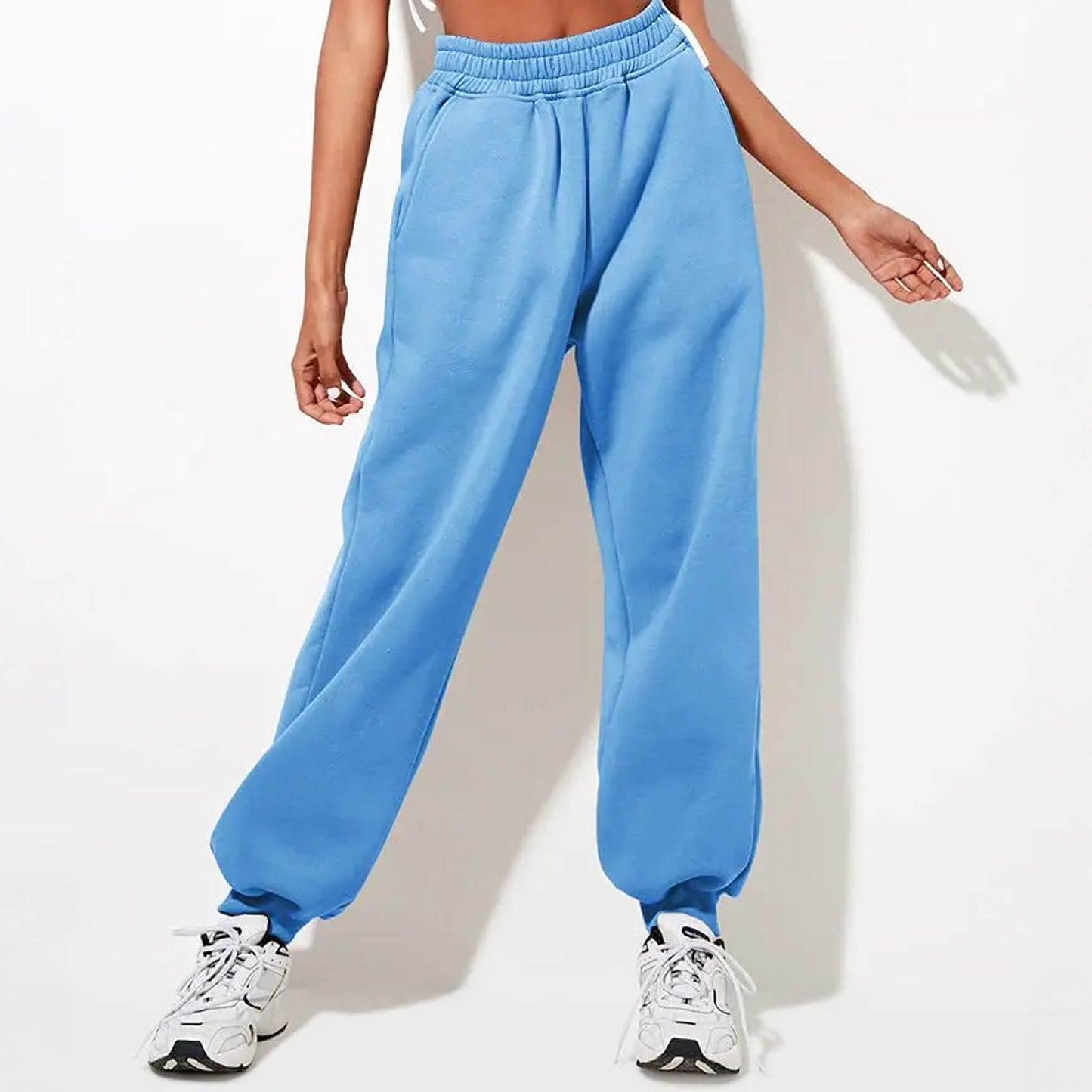 High-Waisted Lounge Joggers with Pockets