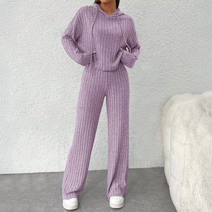 Striped Oversized Hooded Sweatshirt