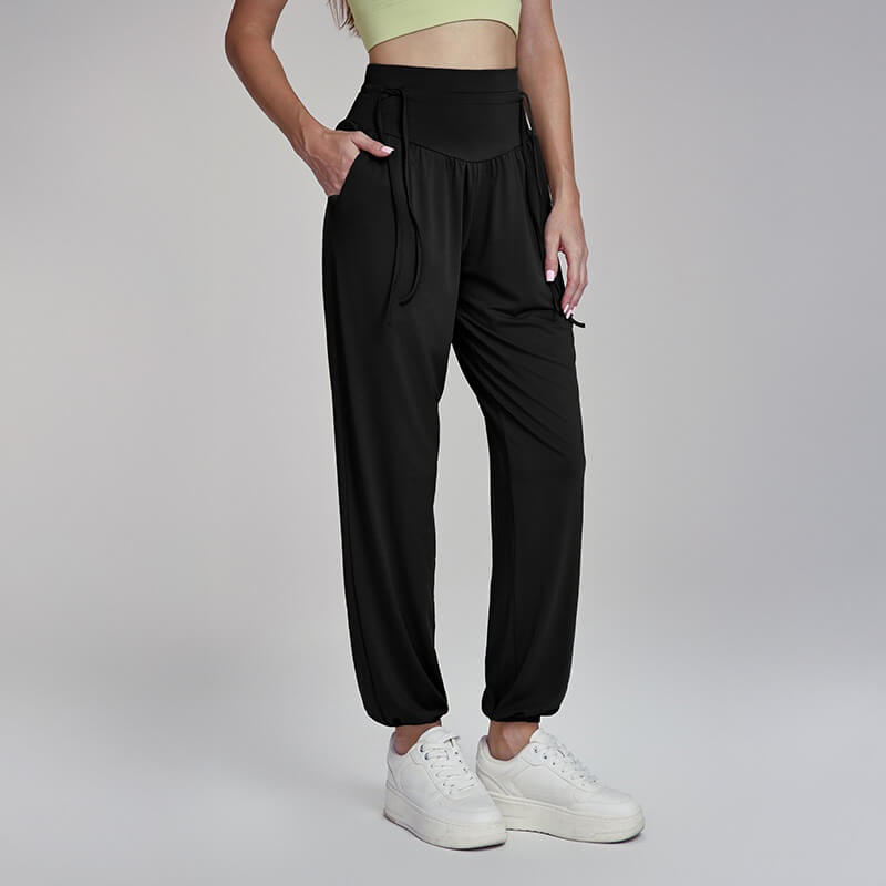 [Pants] Relaxed Fit High Rise Straight Leg Pants Ladies