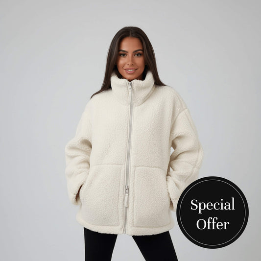 High‑Neck Wool Coat, Tailored for Windy Days