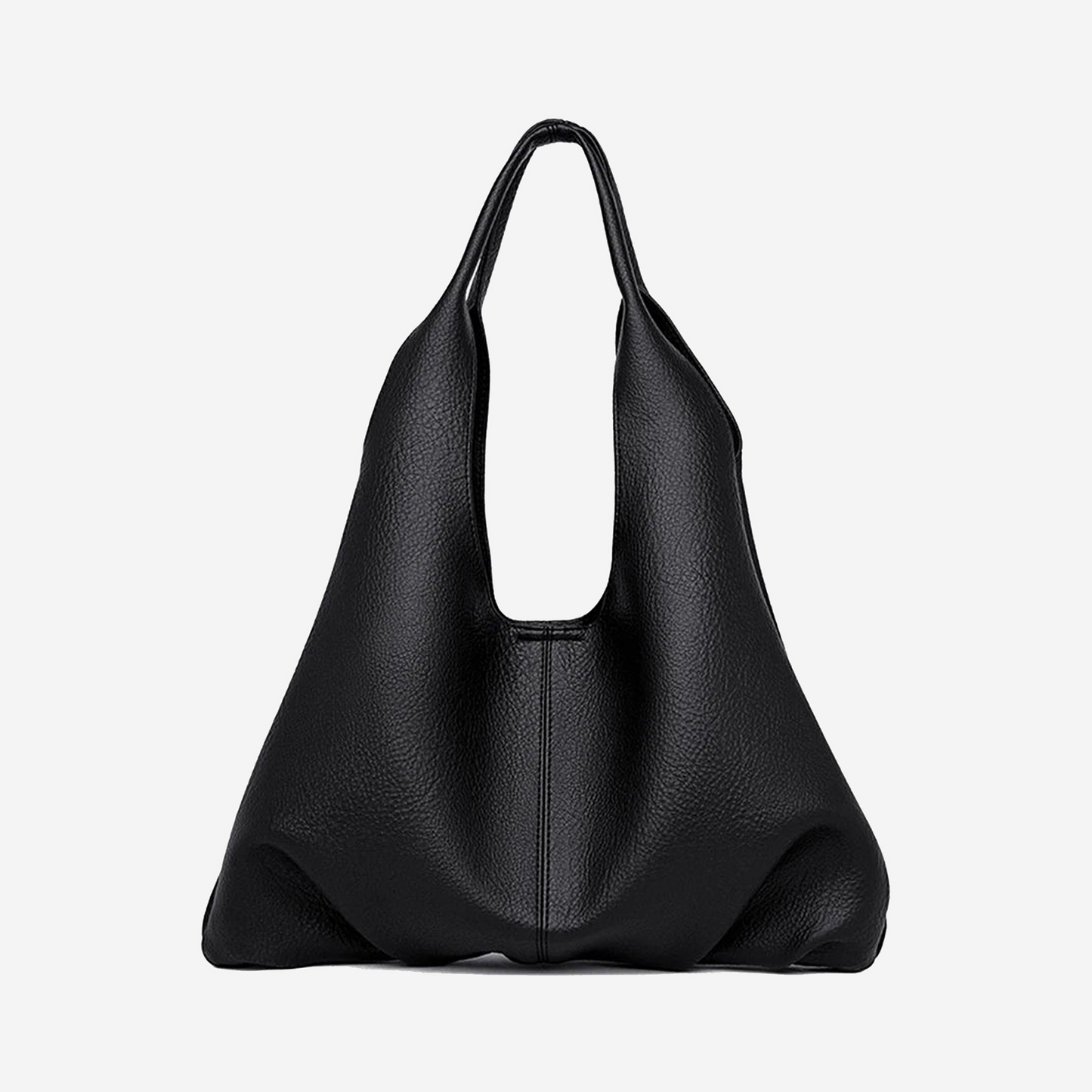 Triangular Soft Leather Tote Bag