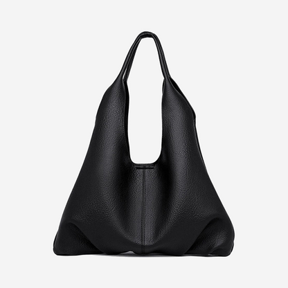 Triangular Soft Leather Tote Bag