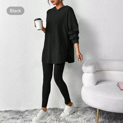 Oversized Ribbed Tunic & Leggings Set