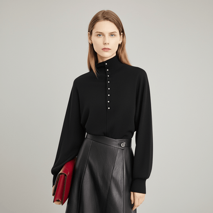 Vintage Mock-Neck Knit