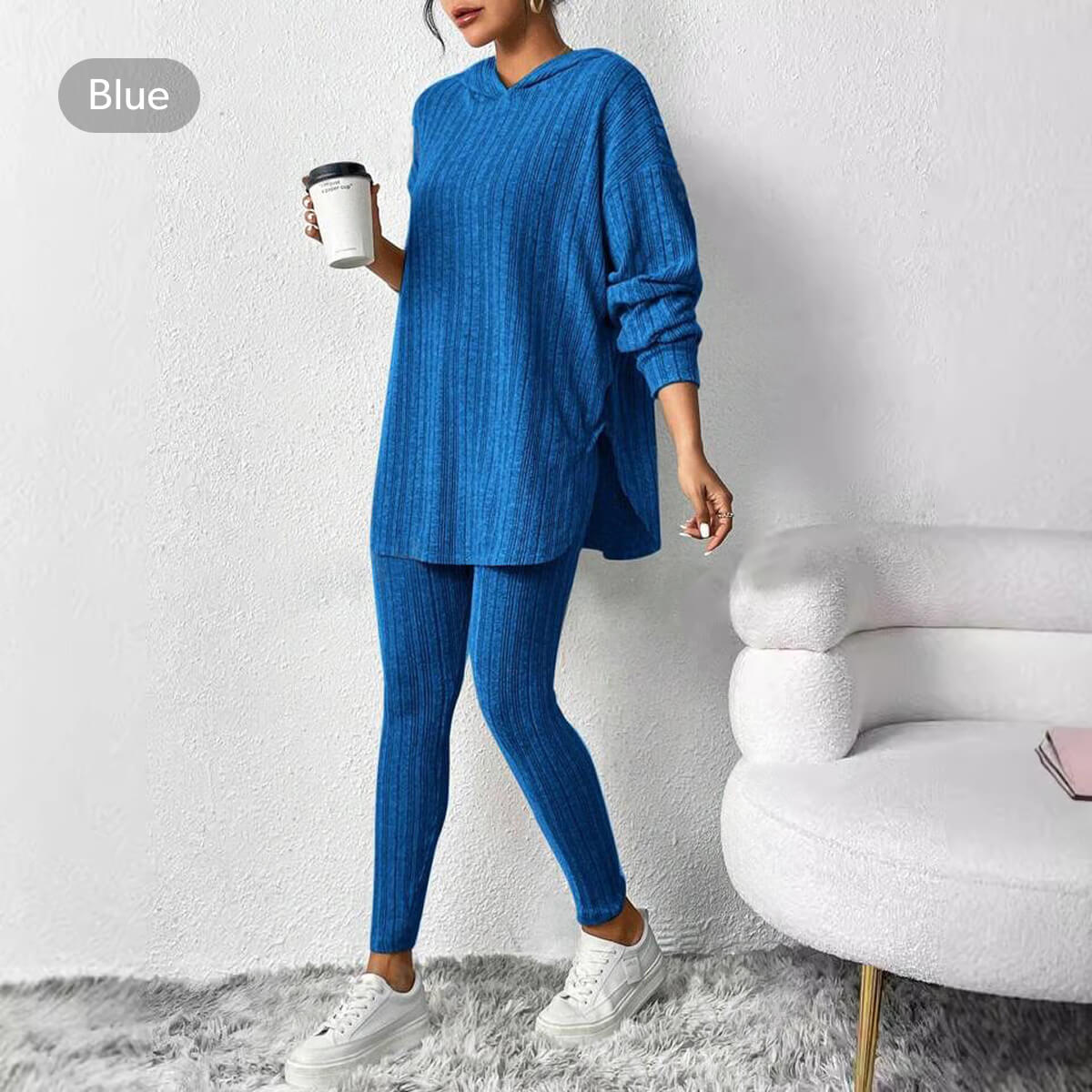 Oversized Ribbed Tunic & Leggings Set