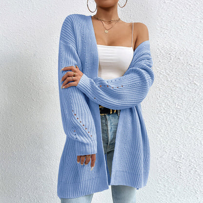 Casual Knit Pullover Long Sleeve Open Front Cardigan Coat