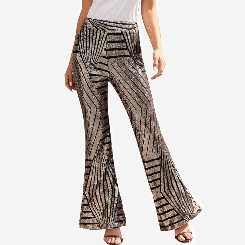 Relaxed Fit High Rise Wide Leg Pants