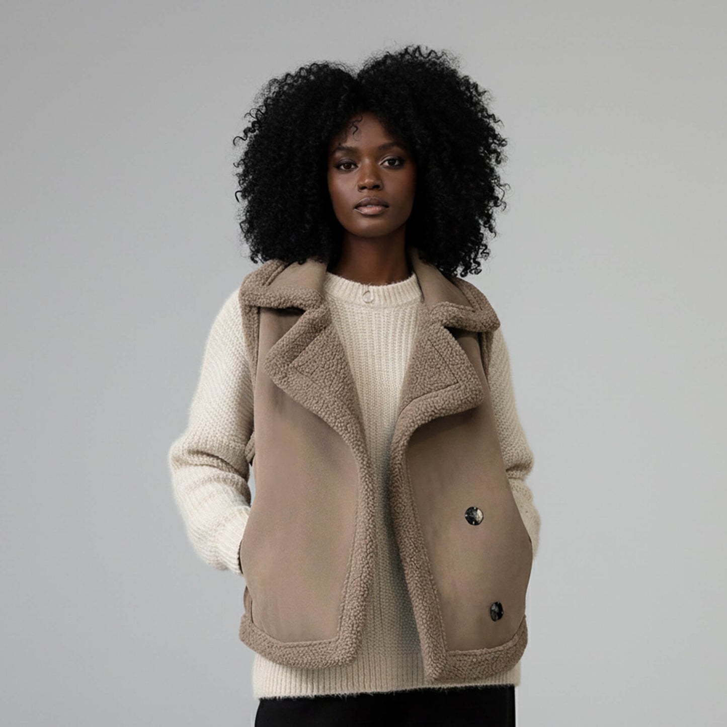 Shearling Gilet with Soft Lining