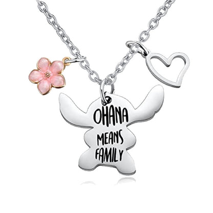 Stitch Keyring & Necklace - OHANA Means Family