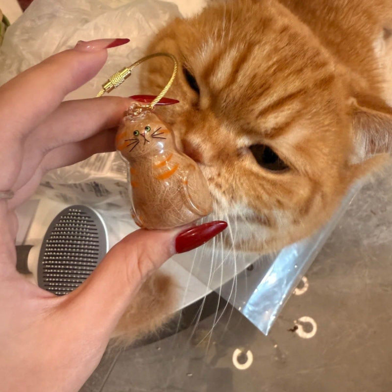 The Fluff-Ball Keyring — Kitty