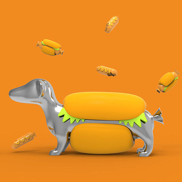 Quirky Sausage Dog Bag Charm & Keyring